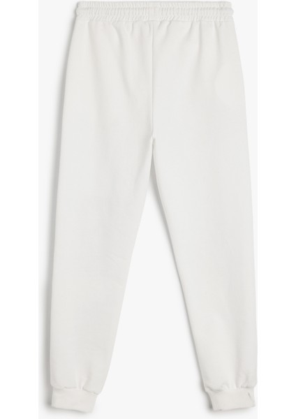 Jogger Eşofman Altı Baskılı Cepli Beli Bağlamalı Şardonlu Pamuklu fırsatları