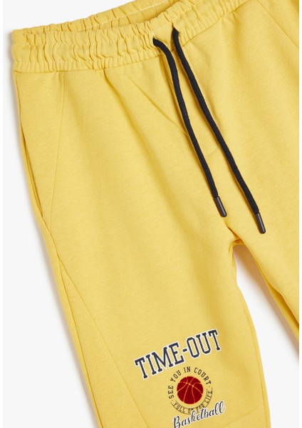 Jogger Eşofman Altı Slogan Baskı Detaylı modelleri