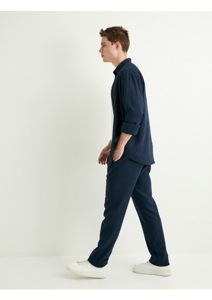 Keten Pantolon Beli Bağcıklı Cep Detaylı fiyatları