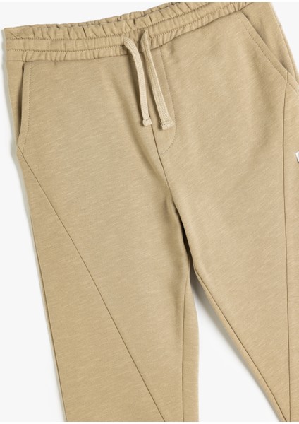 Jogger Eşofman Altı Beli Bağlamalı Şardonlu Pamuklu modelleri