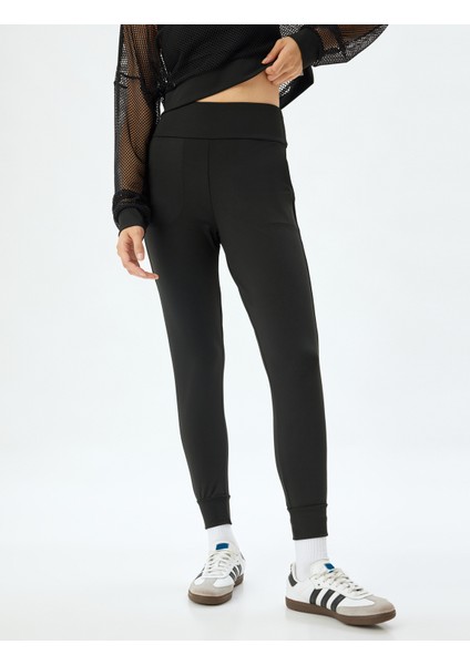 Jogger Yüksek Bel Eşofman Altı Beli Lastikli Dikiş Detaylı Cepli modelleri