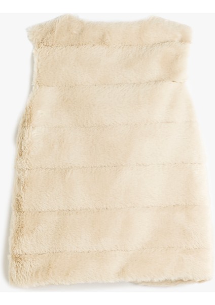 Peluş Yelek Yuvarlak Yaka Kolsuz fiyatları