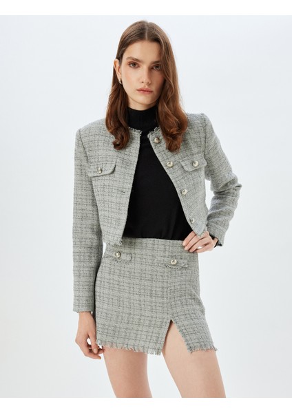 Mini Tüvit Etek Püsküllü Yırtmaç Detaylı A Kesim fiyatları