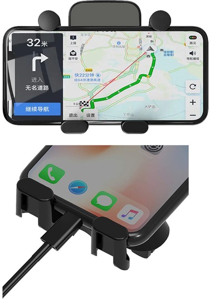 Araç Içi Telefon Tutucu Havalandırma (Menfez) Montaj Yatay-Dikey Konumlandırılabilir Kaymaz 360° Çoğu Akıllı Telefonla Uyumlu, Sarsıntı Önleyici 4.5”- 6,5” Inç indirimleri