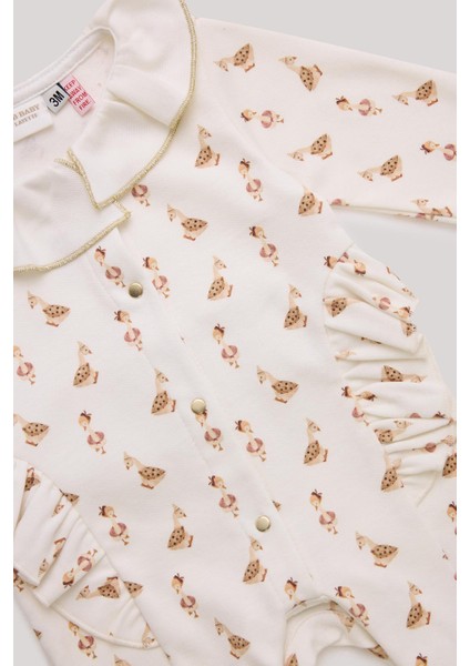 Bg Store Kız Bebek Desenli Tulum