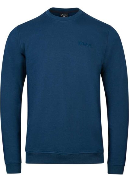 Orlando Erkek Interlok Sıfır Yaka Sweatshirt Lacivert 2ASORLUFBSS24-0335