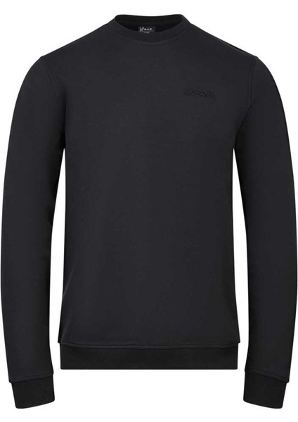 Orlando Erkek Interlok Sıfır Yaka Sweatshirt Siyah 2ASORLUFBSS24-0924