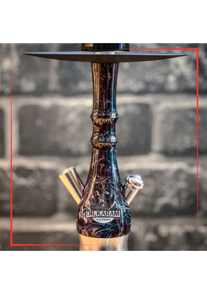 Dr. Karam Hookah Küçük Rus Siyah Nargile Takımı Çantalı