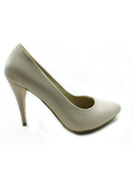 Stiletto Kadın Ayakkabı Pudra 61 700