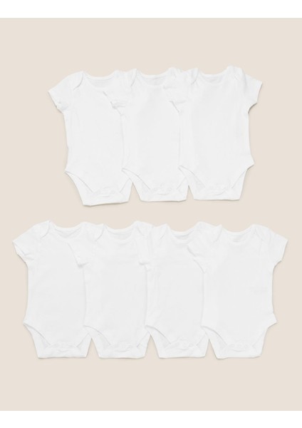 Saf Pamuklu 7'li Bodysuit (0-3 Yaş) modelleri