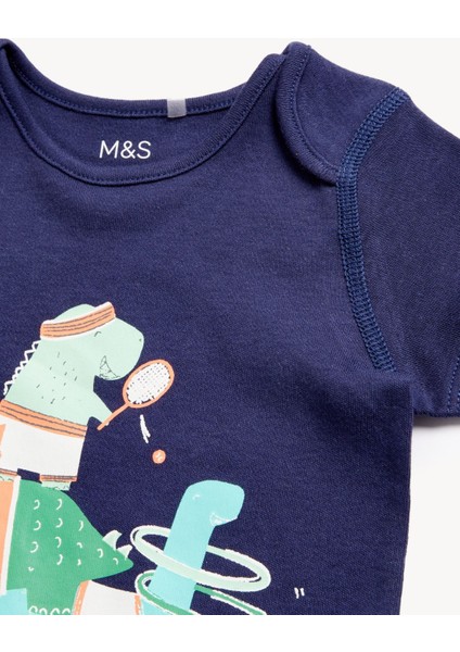 Saf Pamuklu 3'lü Bodysuit (0-3 Yaş) fiyatları