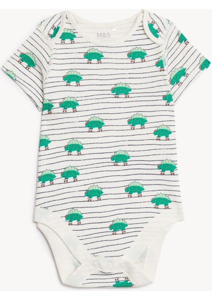 Saf Pamuklu 3'lü Bodysuit (0-3 Yaş) modelleri