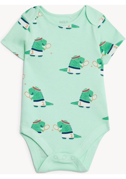 Saf Pamuklu 3'lü Bodysuit (0-3 Yaş) fırsatları