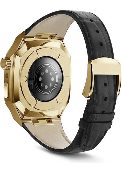 Apple Watch 44MM Krd-67 Premium Deri Kordon - Lux ve Dayanıklı