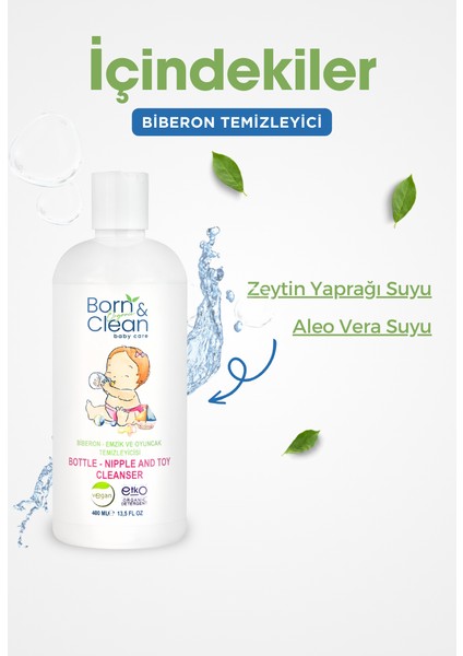 Born & Clean Biberon, Emzik ve Oyuncak Temizleyicisi - 400ML