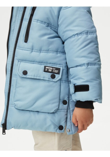 Stormwear: Kapüşonlu Puffer Şişme Mont (2-7 Yaş)