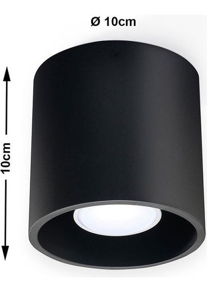 Siyah Bakır Metal Kasa 7 Watt Amber Işık GU10 Duy Sıva Üstü Tavan Armatürü Modern Metal Tavan Aplik indirimleri