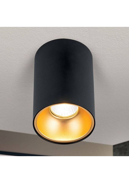 Bakır, Siyah Metal Kasa 7 Watt Beyaz Işık GU10 Duy Sıva Üstü Tavan Armatürü Modern Metal Tavan Aplik fırsatları