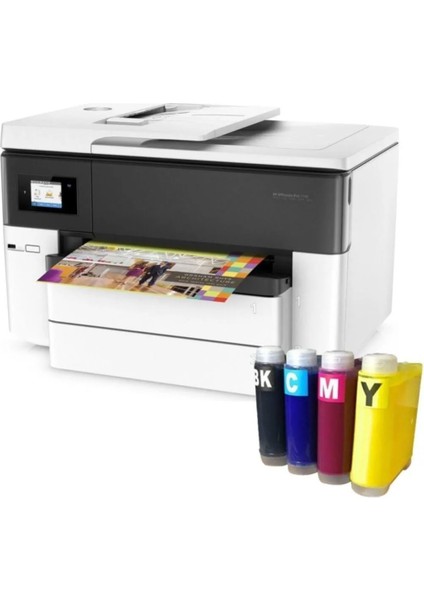 Hp Officejet Pro 7740 Geniş Formatlı Bitmeyen Kartuşlu A3 Yazıcı Sınırsız Yazılımlı