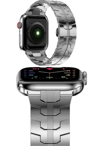 Apple Watch Uyumlu 42MM 44MM Metal Snake Kordon - Krd-63 ile Tarzınızı Yansıtın