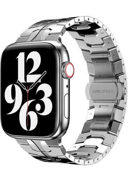 Apple Watch Uyumlu 42MM 44MM Metal Snake Kordon - Krd-63 ile Tarzınızı Yansıtın