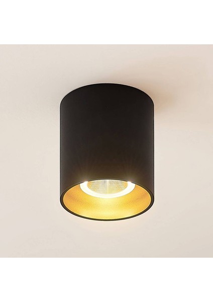 Siyah Bakır Metal Kasa 7 Watt Günışığı GU10 Duy Sıva Üstü Tavan Armatür Dekoratif Metal Tavan Aplik indirimleri