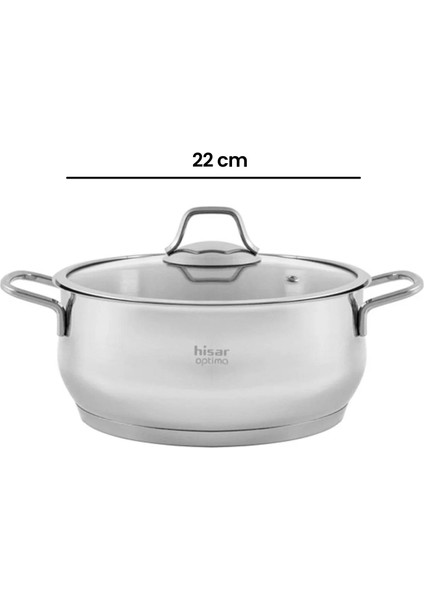 Optima Bergama Derin Çelik Tencere - Inox - 22 cm fiyatları