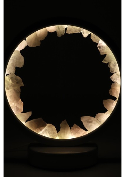 Pembe Kuvars Doğal Taş Lamba indirimleri