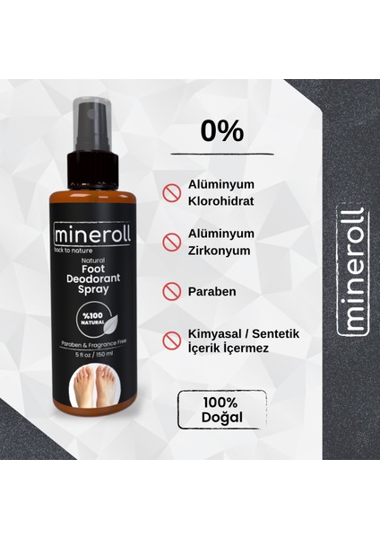 Ayak Koku Önleyici Doğal Kristal Deodorant Sprey 150 ml