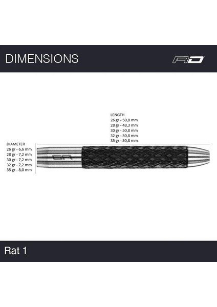 Rat 1 % 85 Tungsten Çelik Uçlu Dart Oku