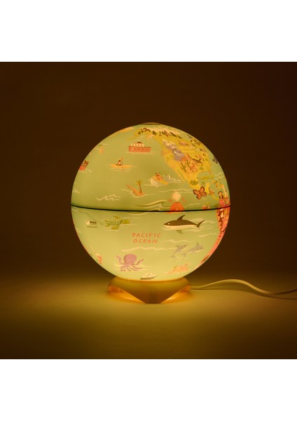 My Wild World Globe Abajur - Renkli - 26 cm