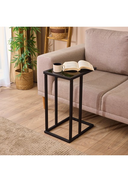 Füme Camlı C Sehpa - Siyah / Füme - 60 cm fiyatları