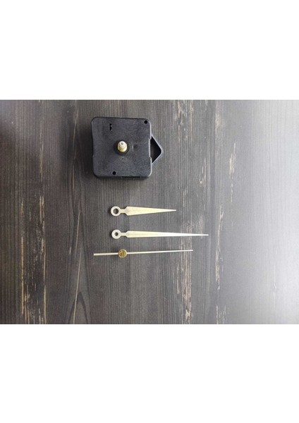 Sessiz altın renkli saat mekanizması, lazer askı aparatlı, 40x40 boyut, doğa temalı