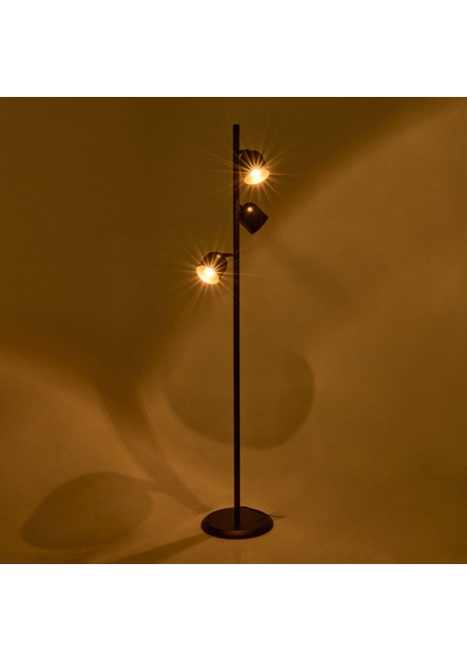 Lighting 3 Başlıklı Lambader - Siyah - 164 cm