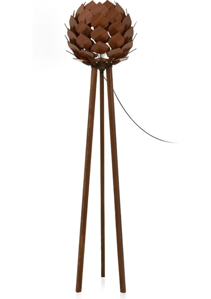 Dekorsaat Kozalak Lambader - Ceviz - 155X40X40 cm