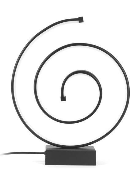 Salyangoz LED Abajur - Siyah - 43 cm