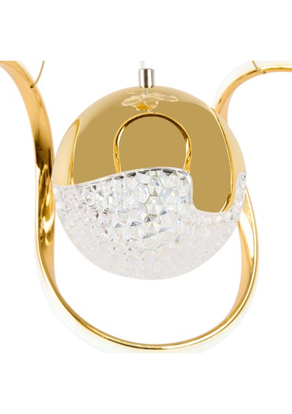 Nisa Luce Harmony Ledli Avize - Gold - 70 cm