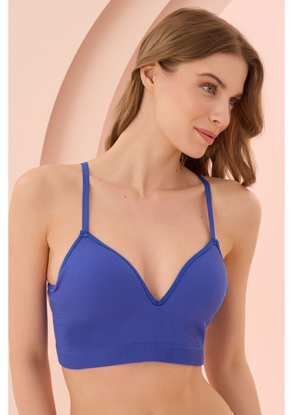 Saks Mavi Dikişsiz Dolgusuz Sütyen fiyatları
