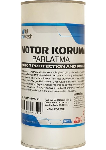 Motor Koruma ve Parlatma 1lt