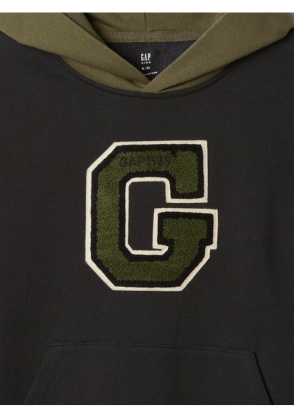 Erkek Çocuk Siyah Gap Logo Varsity Sweatshirt