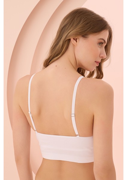 Beyaz Dikişsiz Dolgusuz Sütyen modelleri