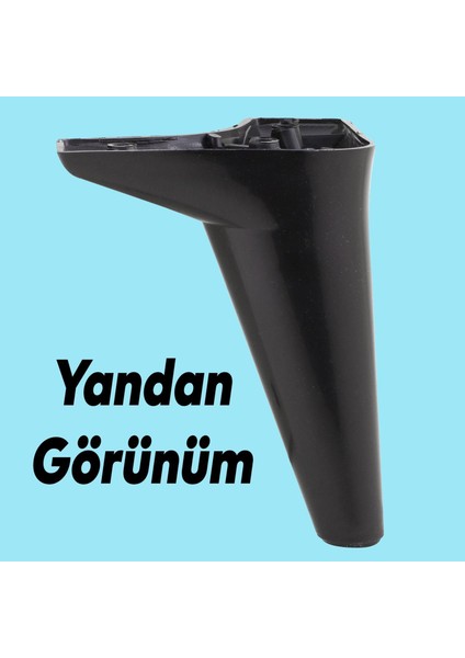 Aspen Lüks Mobilya Kanepe Koltuk Tv Ünitesi Baza Yükseltici Ayağı Ayakları 15 Cm Siyah Ayak