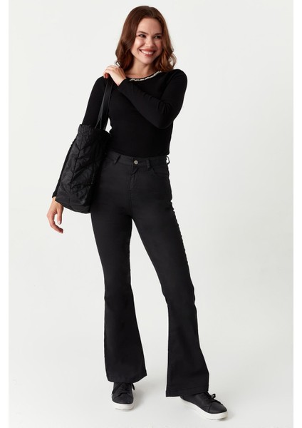 Kadın Ispanyol Paça Skinny Jeans