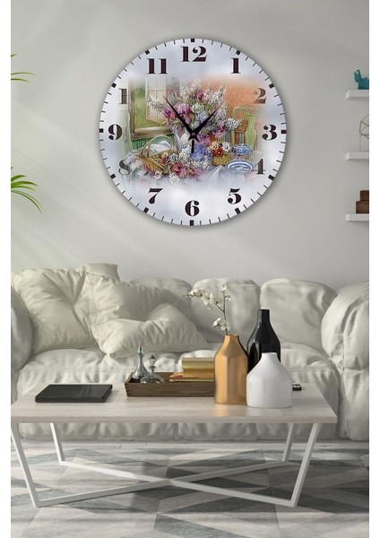 Retro tarzda 35x35cm metalik duvar saati, şık ve modern ev dekoru için ideal