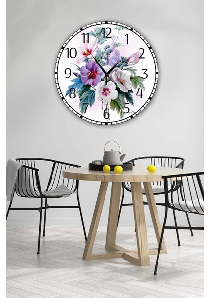 Retro tarzda şık metalik duvar saati 35x35 cm, modern ve estetik dekoratif tasarım
