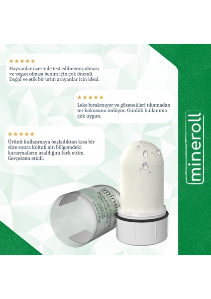 Doğal Kristal Tuz Vegan Deodorant 70g