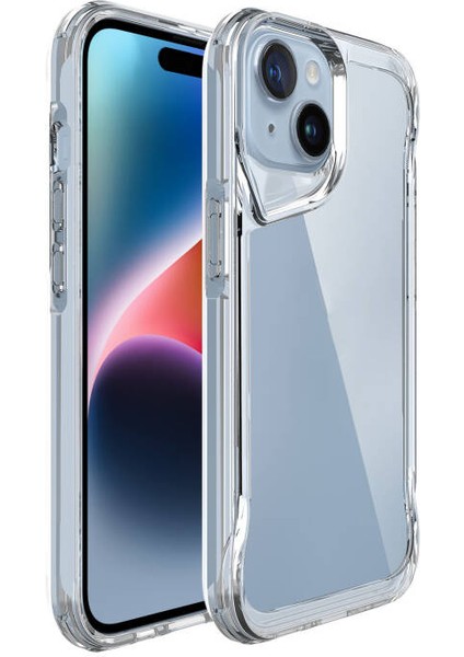 iPhone 15 Plus Kılıf Şeffaf ve Sert T-Max Premium Kapak