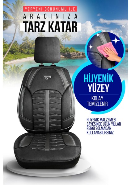 Panda Barbados Serisi Alkantra Kumaş Oto Koltuk Kılıfı - Tam Set indirimleri