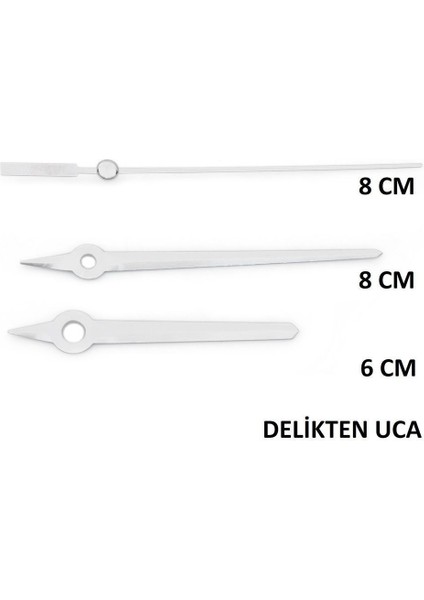 Sessiz askısız duvar saati mekanizması, gümüş renk, 60x16 cm, klasik stil modelleri