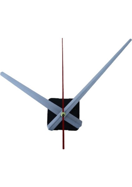 Sessiz 1. sınıf saat mekanizması, 18 mm şaft, askısız, 3D uyumlu, gümüş renk